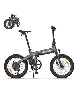 HIMO Bicicleta Eléctrica Z20 MAX,20" Bicicleta Electrica Plegable De Aluminio con Certificado CE,6 Velocidades,Batería Extraí