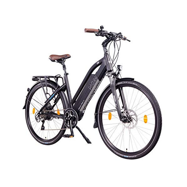 NCM Milano Plus Bicicleta eléctrica de Trekking, 250W, Batería 48V 16Ah • 768Wh  26" Negro Plus 