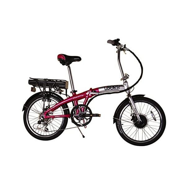 Swifty Liberte 20inch Folding e Bike, Unisex-Adult, Red, One Size