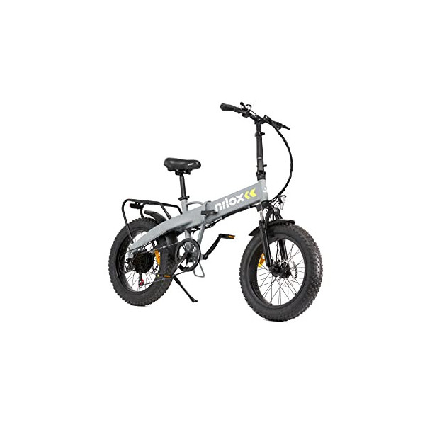 Nilox, E-Bike J4 Plus, Bicicleta eléctrica con pedaleo asistido, 70 km de autonomía, hasta 25 km/h, batería extraíble 36 V 13