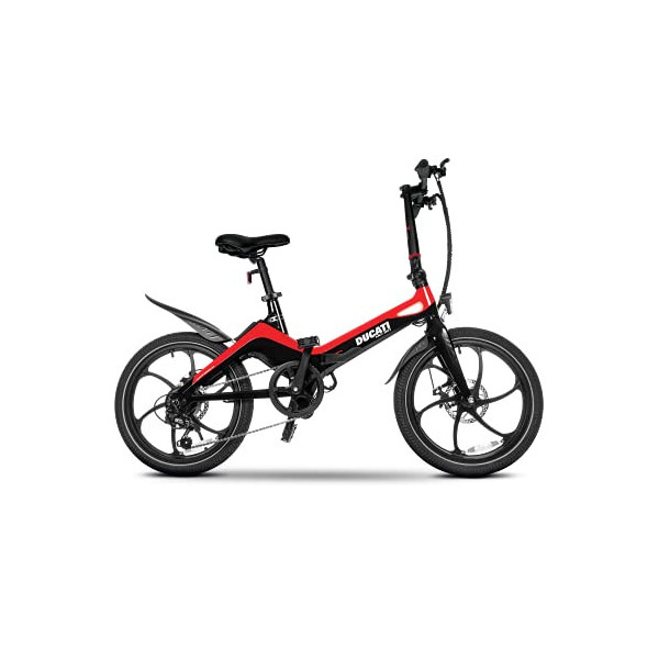 Ducati Mg20 Bicicleta eléctrica de Ciudad, Unisex Adulto, 20 pulgadas, Rojo, Talla única