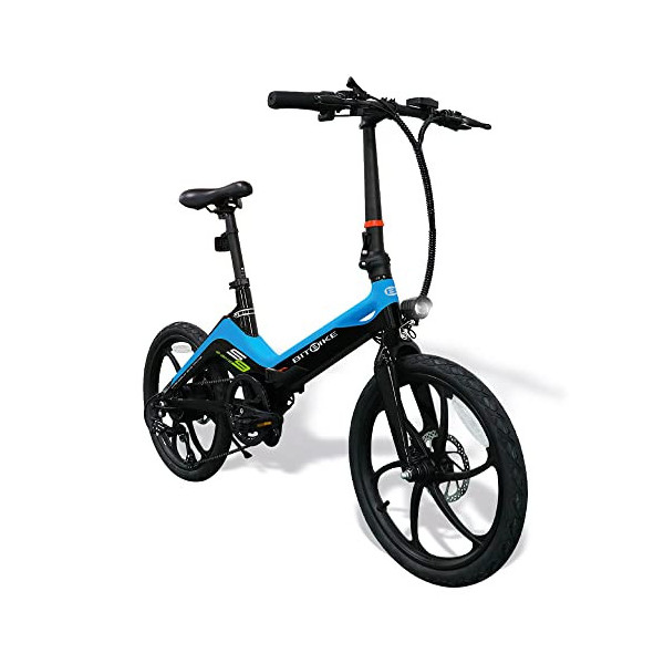 BitBike S9 Miami Blue Bicicleta eléctrica Plegable, Adultos Unisex, Talla única