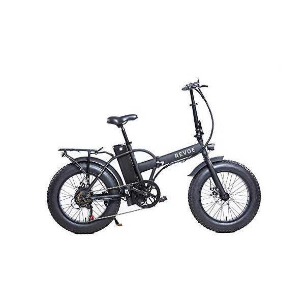 Revoe e-bike Dirt Vtc, Fat Bike Bicicleta Plegable, Negro, 20 , Shimano Shift, 25 Km / h
