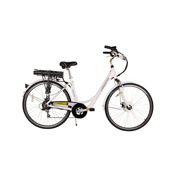 Swifty Routemaster, Hybrid Low Step Over Electric Bike Mujer, Bianco  White , Talla Única