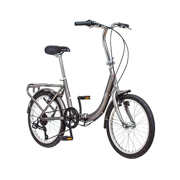 Schwinn Loop - Bicicleta Plegable de 50,8 cm, Color Titanium Silver, tamaño 16"/One Size/20, tamaño de Rueda 20