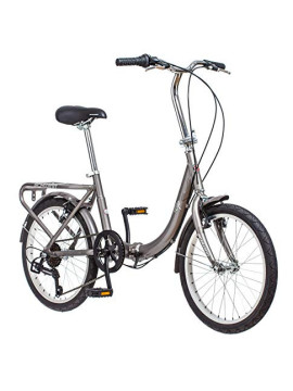 Schwinn Loop - Bicicleta Plegable de 50,8 cm, Color Titanium Silver, tamaño 16"/One Size/20, tamaño de Rueda 20