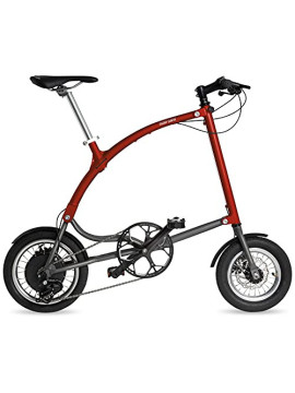 Ossby Bicicleta eléctrica Plegable Curve Electric ROJA - ebike Urbana Plegable para Ciudad - 70km de autonomía - 3 Velocidade