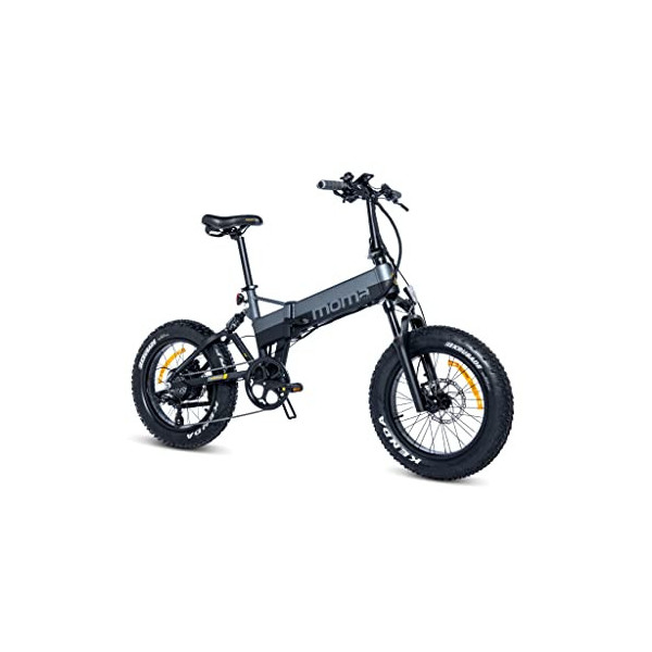 Moma Bikes Fat 20 Pro Plegable Full Suspension, Unisex-Adult, Gris/Negro, Unic Size