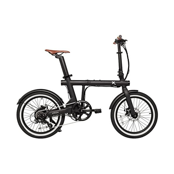 eXXite XS-Batería Compacta-Shadow Black Bicicleta Eléctrica Plegable, Adultos Unisex