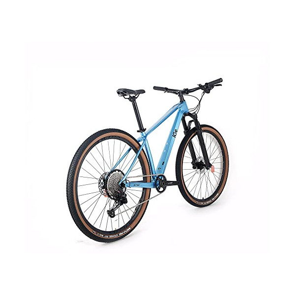 ICE Bicicleta de montaña MT10 Cuadro de Fibra de Carbono, Rueda 29, monoplato, 12V  Azul, 19 