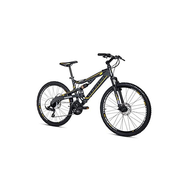 Moma Bikes Bicicleta Montaña Equinox5.0 26", Aluminio, SHIMANO 24v, Doble Freno Disco, Doble Suspensión  Varias Tallas 