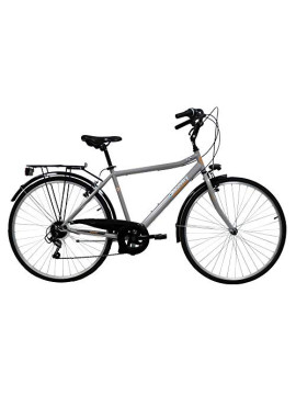 Discovery Denver 28 Trek - Bicicleta de Trekking Manhattan 28 Pulgadas, Cambio Shimano de 6 velocidades, Color metálico, Plat