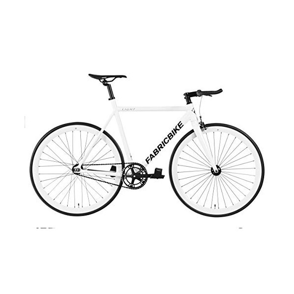 FabricBike Bicicleta Fixie, Juventud Unisex, Light Fully Glossy White, L-58cm