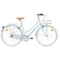 Fabric City Bicicleta de Paseo- Bicicleta de Mujer 28" con Cesta, Cambio Interno Shimano 3V, 5 Colores, 14kg  Blue Hampstead 