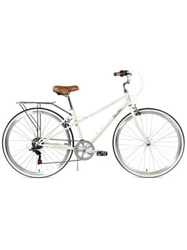 FabricBike Portobello - Bicicleta de Paseo Mujer, Bicicleta Urbana Vintage Retro, Bicicleta de Ciudad Estilo Holandesa con Ca