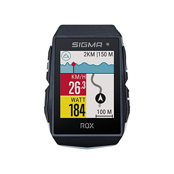 SIGMA Sport ROX 11.1 EVO Blanco Sensor Set | Ciclocomputador inalámbrico GPS y navegación, con sensores de Velocidad, frecuen