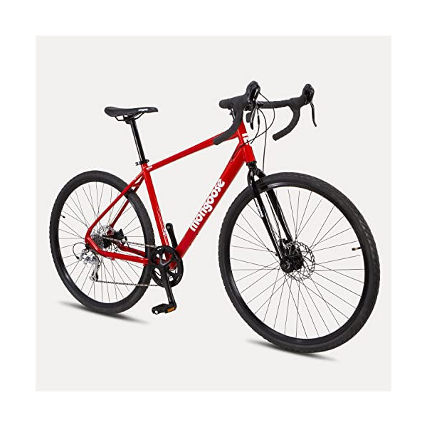 Mongoose Define Gravel Bike, Unisex, Rojo, 19-Inch Frame