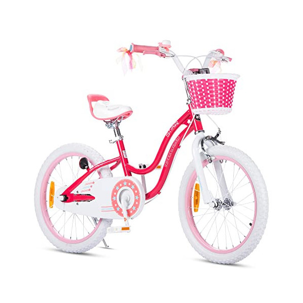 Royal Baby Bicicleta de Niño niña Stargirl Ruedas auxiliares Bicicletas Infantiles Bicicleta para niños 16 Pulgadas Pink