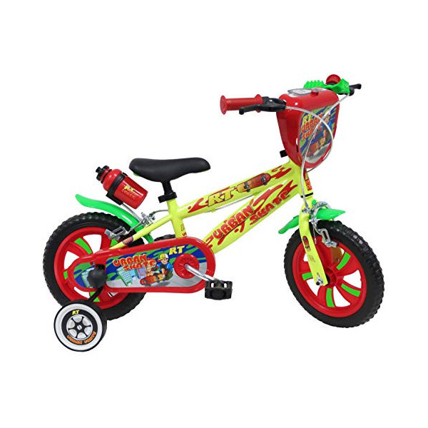 Urban-Skate - Bicicleta para Niños, Amarillo/Rojo/Verde, 12"  30,5 cm 
