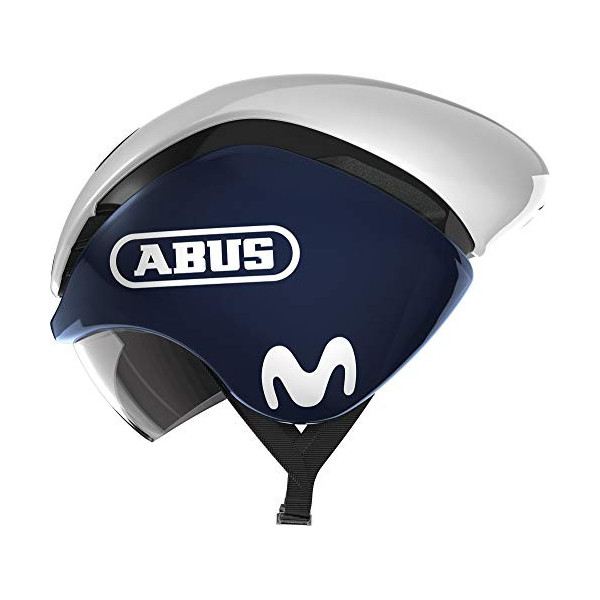 ABUS GameChanger TT - Casco de ciclismo contrarreloj aerodinámico con ventilación óptima - Para hombre y mujer - Azul / Blanc