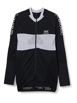 X-Bionic Invent 4.0 Cycling Zip Shirt Long Sleeves Men Maillot, Hombre, Black/Charcoal, S