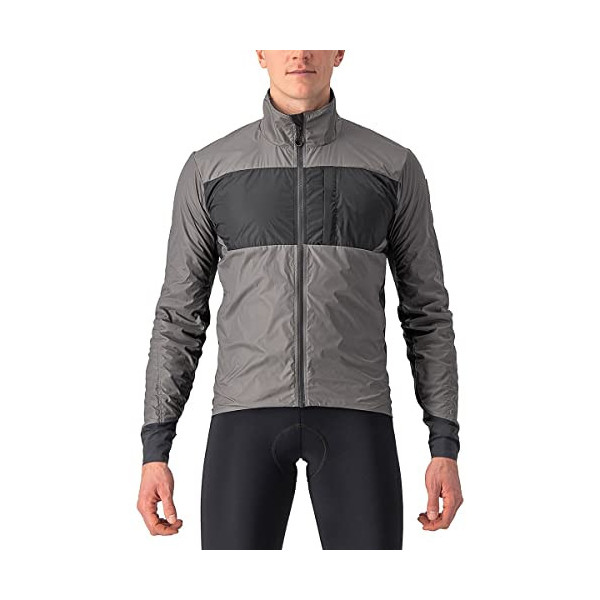 CASTELLI Unlimited Puffy Jacket Chaqueta, Gris  Nickel Gray/Dark Gray , X-Large Hombres