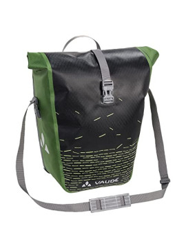 VAUDE Aqua Back Print Single – Alforja para bicicleta – Una bolsa para bici adaptable a la carga e impermeable – Negro  Black