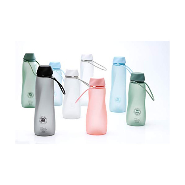Irisana - Botella de Agua - 550 ml - Rosa - 8 x 8 x 21 cm - Garrafa Deportiva Ideal Gimnasio - Bidón de Plástico sin BPA para