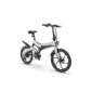 BEHUMAX - Bicicleta eléctrica E-Urban 890+ Silver, Amortiguación Trasera, Motor de 250 W, Totalmente Plegable, con Faros led 