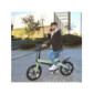 BEHUMAX - Bicicleta eléctrica E-Urban 890+ Green, Amortiguación Trasera, Motor de 250 W, Totalmente Plegable, con Faros led y