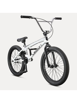 Mongoose Legion Intermedio Bicicleta BMX Freestyle, Unisex-Adolescente, Blanco, 20-Inch Wheels