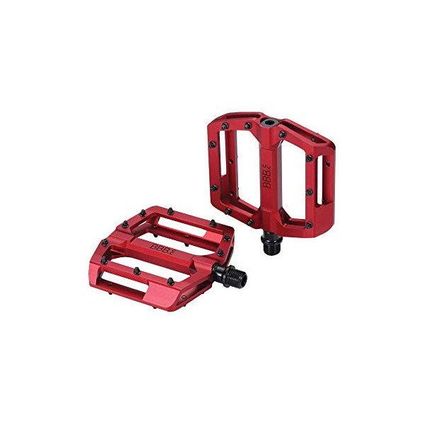 Bbb Cycling Enigma Pedales para Bicicleta, Ciclismo, Rojo Mate, 100 x 100 mm