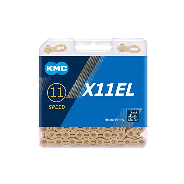 KMC Chain X-11-EL - Cadena Estrecha, Oro, Talla Única