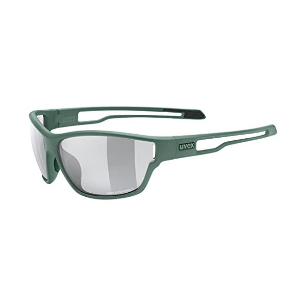 uvex sportstyle 806 V, gafas outdoor unisex, fotocromáticas, antivaho, moss green matt/variomatic, one size