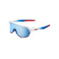 100% GAFAS S2-TotalEnergies Team Hiper Multilayer Mirror Lens Gafas, Adultos Unisex, Matte White/Metallic Blue  Multicolor , 