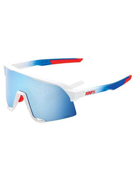 100% GAFAS S3-Totalenergies Team Hiper Multilayer Mirror Lens Gafas, Adultos Unisex, Matte White/Metallic Blue  Multicolor , 