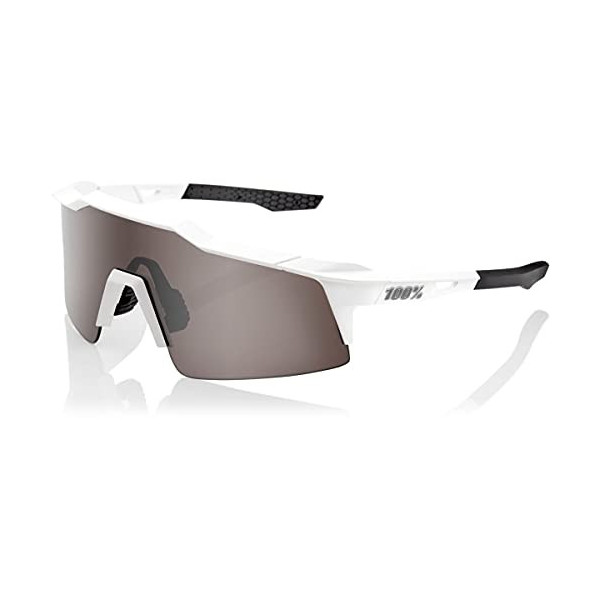 100% GAFAS Speedcraft Sl - Matte White - Hiper Silver Mirror Lens GAFAS Unisex adulto
