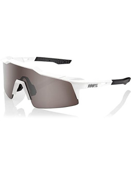100% GAFAS Speedcraft Sl - Matte White - Hiper Silver Mirror Lens GAFAS Unisex adulto