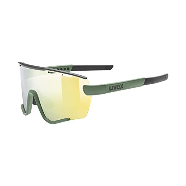 Uvex Unisex – Adulto sportstyle 236 – Gafas de deporte con lentes intercambiables, verde moss negro mate/amarillo, talla únic