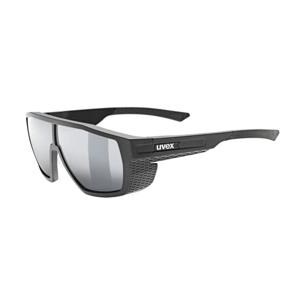 Uvex Gafas deportivas unisex MTN STYLE P, polarizadas, color negro mate/plateado, talla única