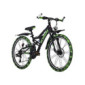 KS Cycling Trituradora Bicicleta de montaña ATB Fully Pulgadas, Crusher, RH, Adultos Unisex, Negro-Verde, 24 Zoll, 36 cm