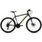 KS Cycling Sharp Hardtail-Bicicleta de montaña, Altura, Color Negro y Verde, Unisex Adulto, 26 Zoll, 51 cm