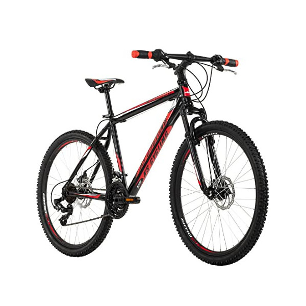 KS Cycling Sharp Hardtail-Bicicleta de montaña, Altura del Cuadro, Color, Unisex Adulto, Rojo/Negro, 26 Zoll, 51 cm