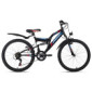 KS Cycling Bicicleta de montaña Fully ATB Zodiac RH, Juventud Unisex, Rojo/Negro, 24 Zoll, 38 cm