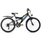 KS Cycling Bicicleta de montaña Fully ATB Zodiac Negro y Verde RH, Juventud Unisex, 24 Zoll, 38 cm