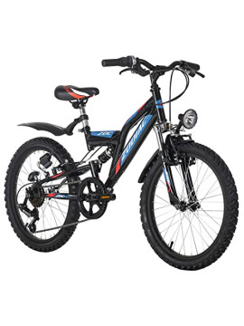 KS Cycling Bicicleta de montaña Fully ATB Zodiac RH, Juventud Unisex, Rojo/Negro, 20 Zoll, 31 cm