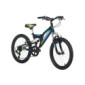 KS Cycling Bicicleta de montaña Fully 20 Zodiac Negro y Verde, Juventud Unisex, 20 Zoll, 31 cm