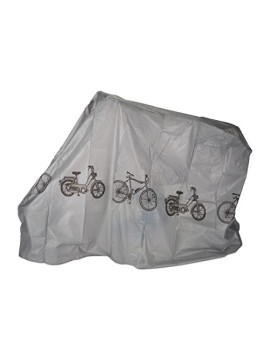 Relaxdays Funda para bicicleta, Funda protectora, Protección solar, Cubierta, Polietileno, 200 x 115 cm, Gris