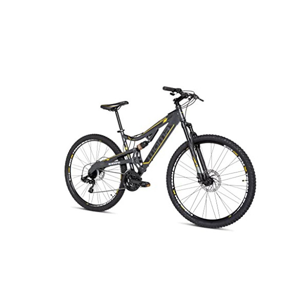 Moma Bikes Bicicleta Montaña Equinox5.0 29", Aluminio, SHIMANO 24v, Doble Freno Disco, Doble Suspensión  Varias Tallas 