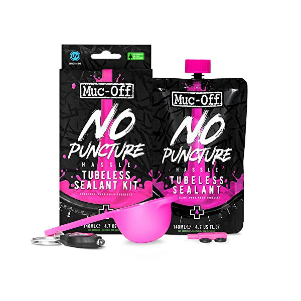 Muc-Off No Puncture Hassle Kit de Sellado sin Tubo para Pinchazos, 140 ml